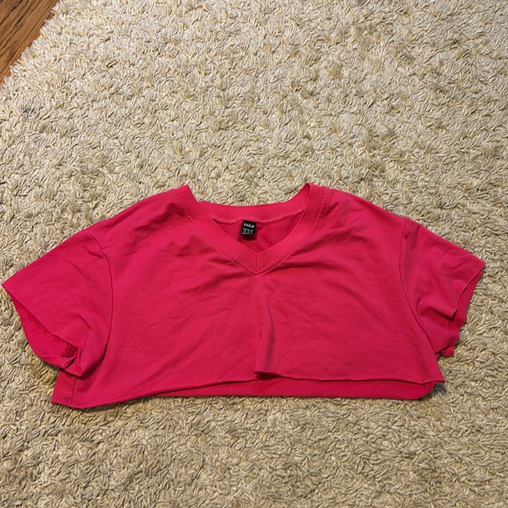 Shein hot pink crop top size xs